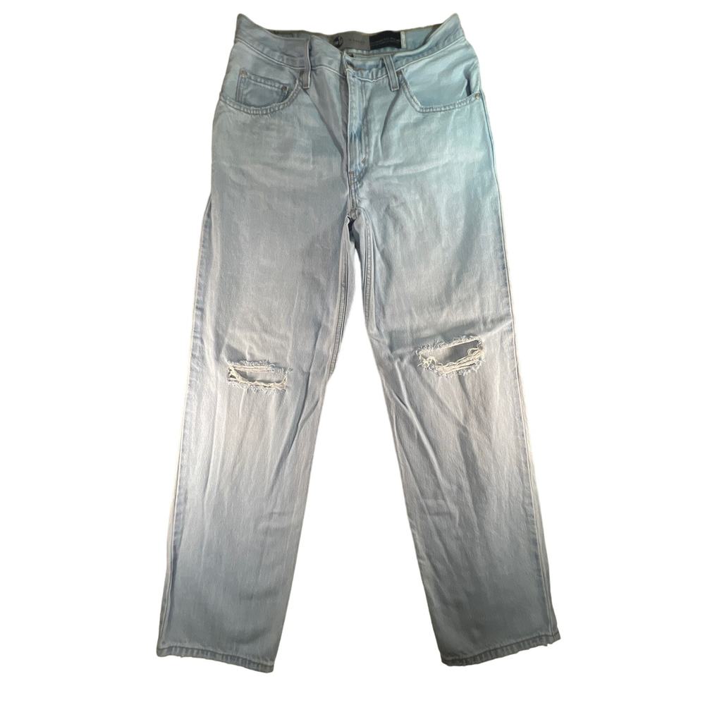 Levi's SilverTab 94 Baggy Woman's Distressed Faded Light Wash Jeans, Size 29x31